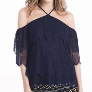 White House Black Market Off Shoulder Lace Blouse